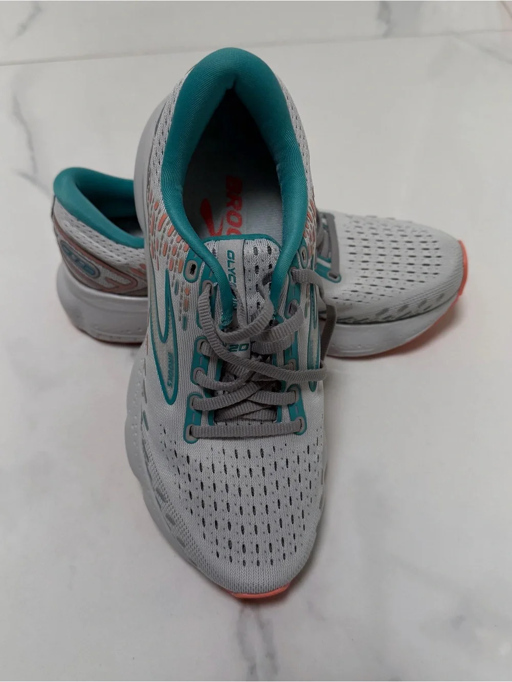Brooks Women's Teal Gray Athletic Running Shoes